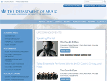 Tablet Screenshot of music.columbia.edu
