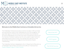 Tablet Screenshot of mei.columbia.edu