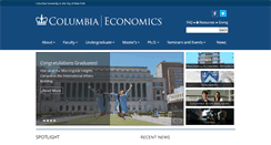 Desktop Screenshot of econ.columbia.edu