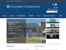Tablet Screenshot of econ.columbia.edu