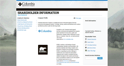 Desktop Screenshot of investor.columbia.com