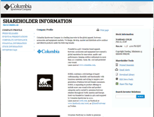 Tablet Screenshot of investor.columbia.com