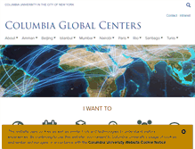 Tablet Screenshot of globalcenters.columbia.edu