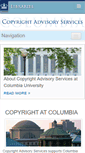 Mobile Screenshot of copyright.columbia.edu