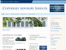 Tablet Screenshot of copyright.columbia.edu