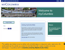 Tablet Screenshot of my.columbia.edu