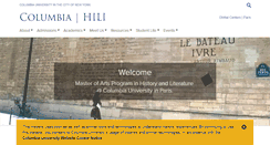 Desktop Screenshot of historyandliterature.columbia.edu