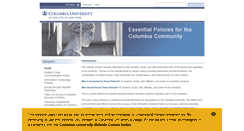 Desktop Screenshot of essential-policies.columbia.edu