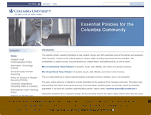 Tablet Screenshot of essential-policies.columbia.edu