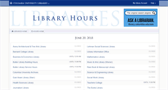 Desktop Screenshot of hours.library.columbia.edu