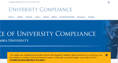 Desktop Screenshot of compliance.columbia.edu