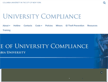 Tablet Screenshot of compliance.columbia.edu