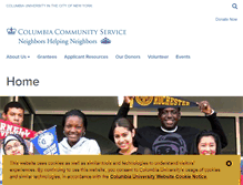 Tablet Screenshot of communityservice.columbia.edu
