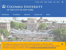 Tablet Screenshot of columbia.edu