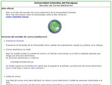 Tablet Screenshot of mail.columbia.edu.py