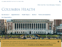 Tablet Screenshot of health.columbia.edu