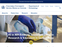 Tablet Screenshot of dermatology.columbia.edu